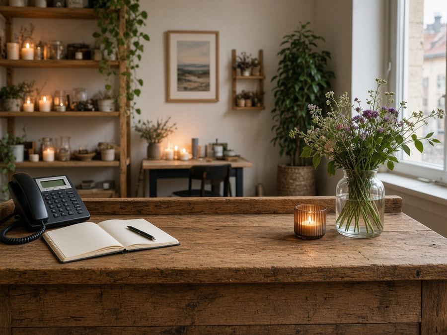 Contact desk at Azureyard House in Tampere